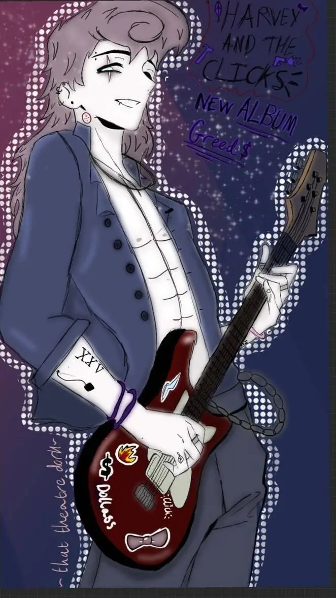 ai character: rockstar Harvey  background