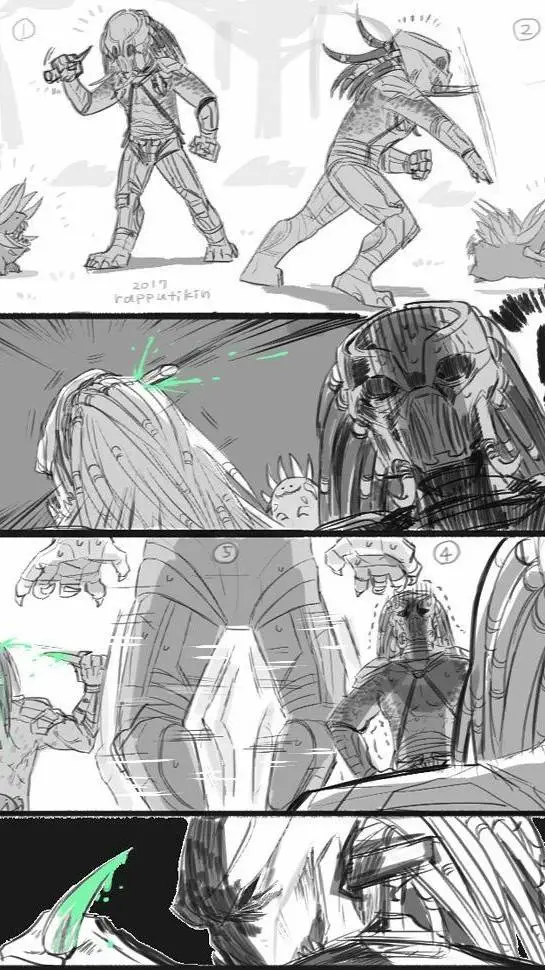ai character: predator with her background