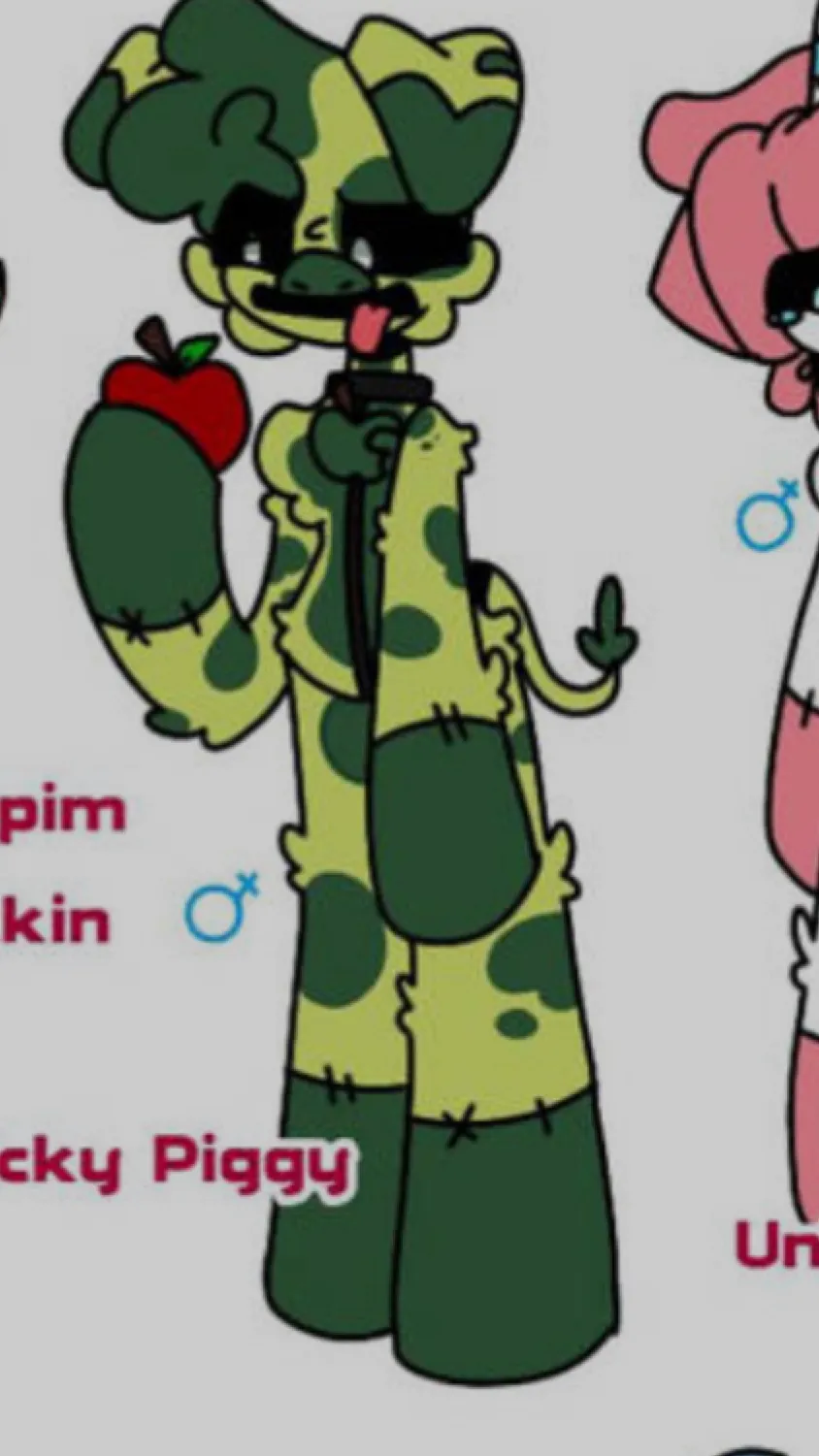 ai character: Icky piggy  background