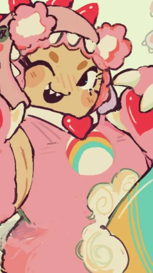 ai character: Cheer bear Shelly  background