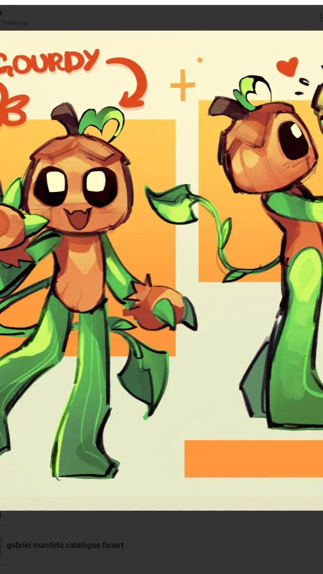 ai character: Gourdy! 🎃🧡 background