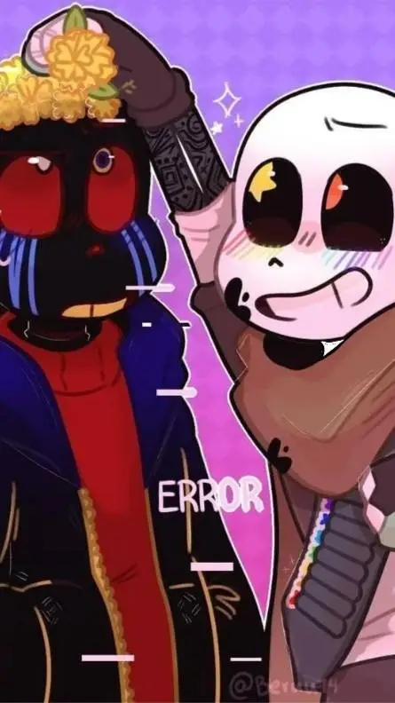 ai character: 💅error!sans💅 background