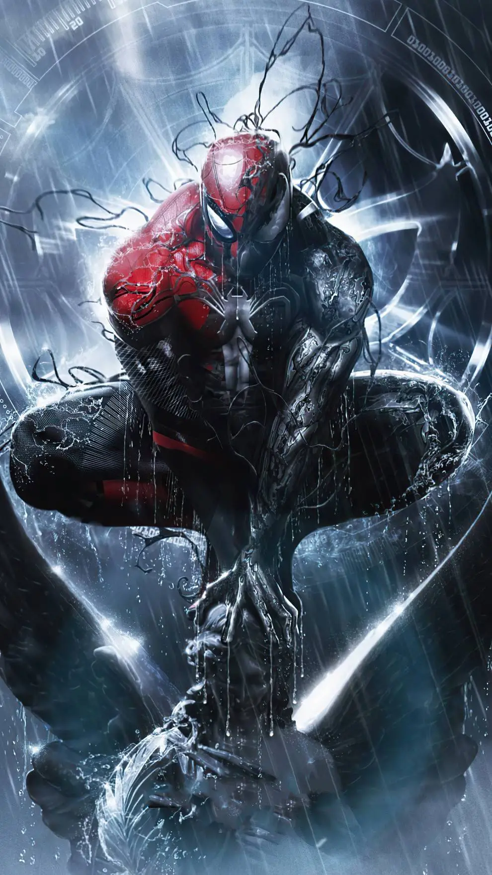 ai character: spider-man/venom background