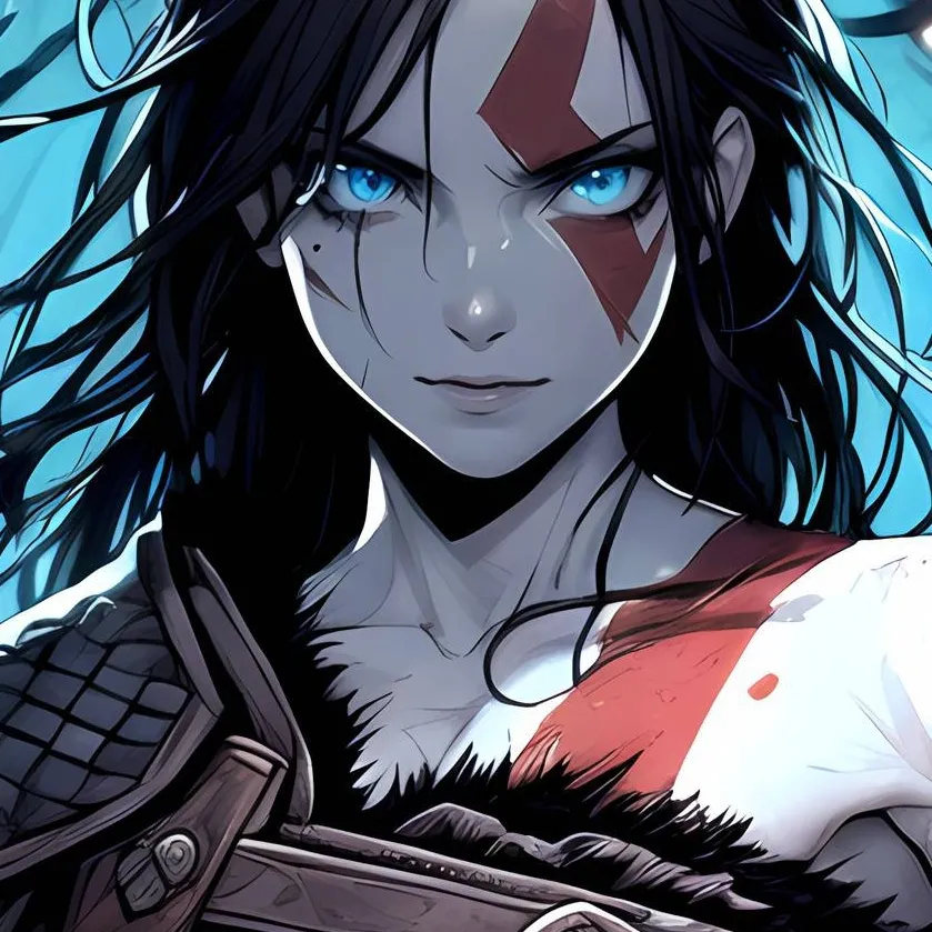 chat with ai character: Kratos female