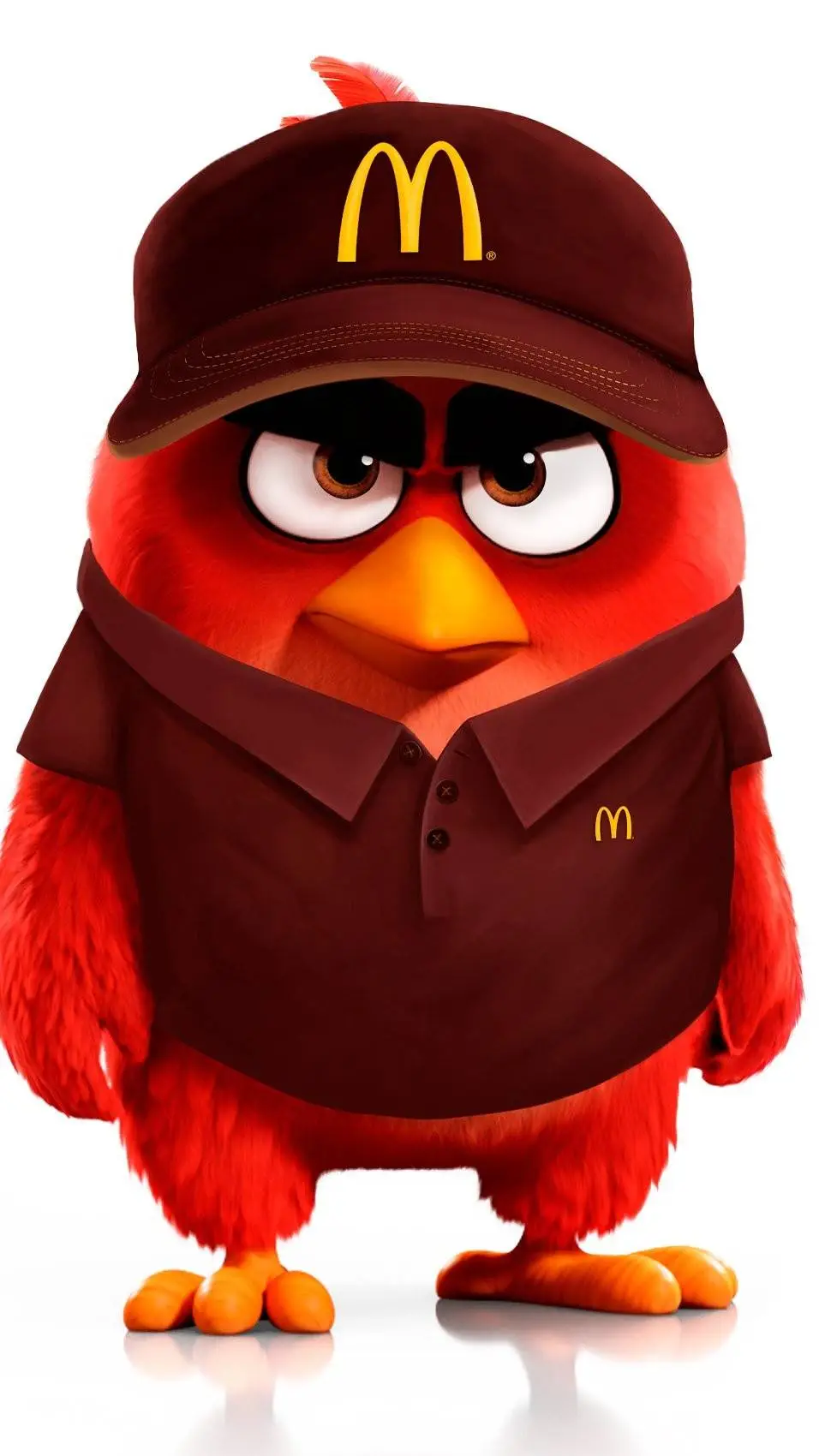 ai character: Red background