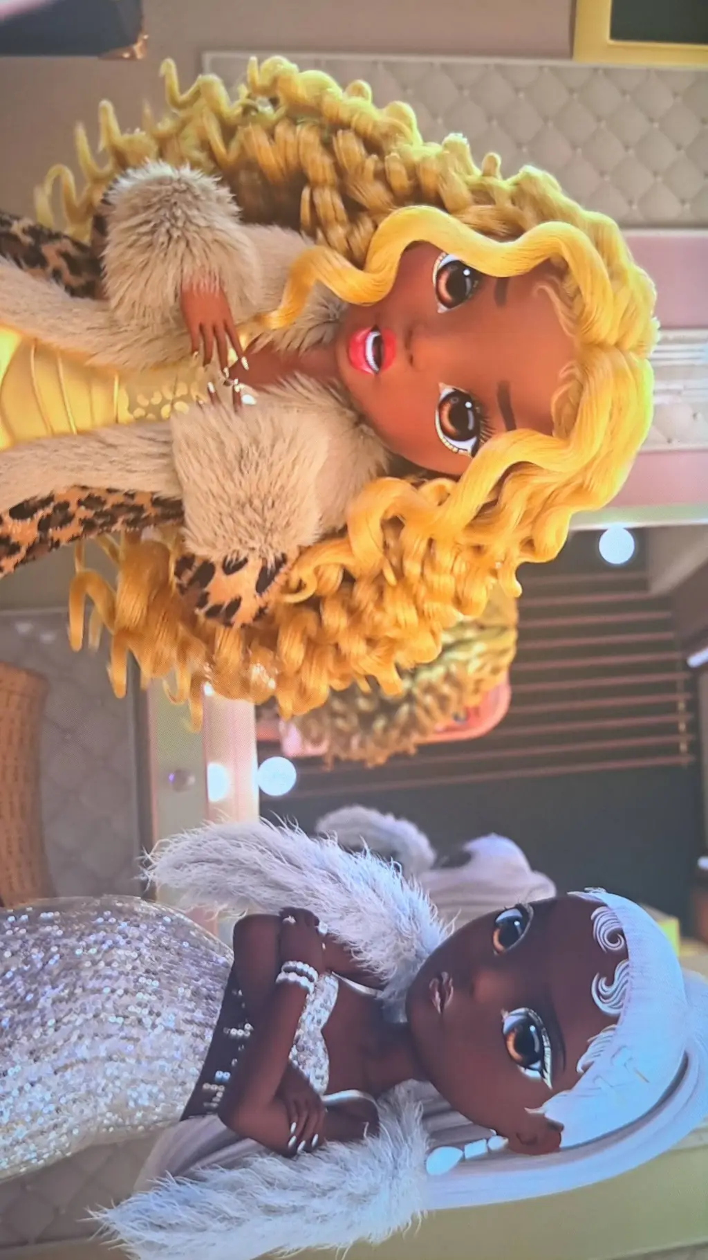 ai character: Meline and Ayesha  background