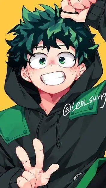 ai character: Izuku midoriya background