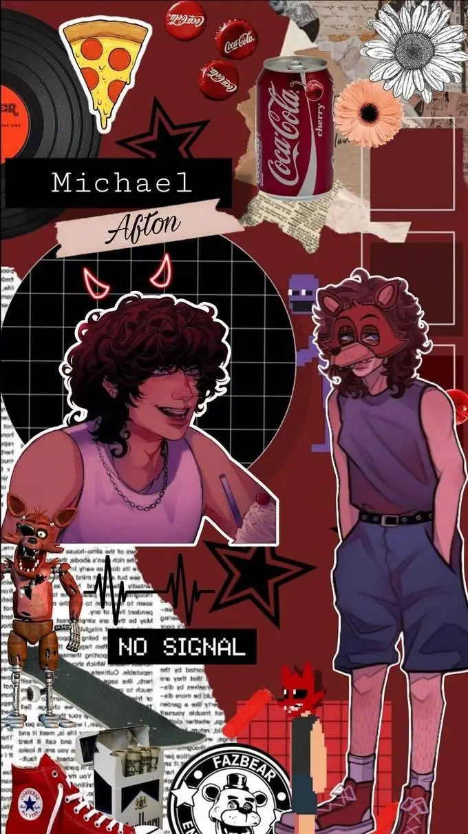 ai character: Mha x FNAF background