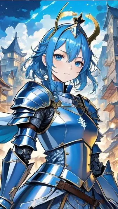 ai character: Blue Knight  background