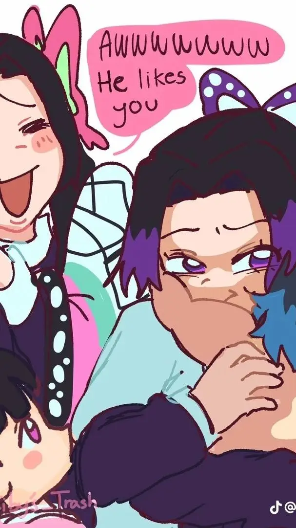 ai character: Inosuke x Shinobu  background