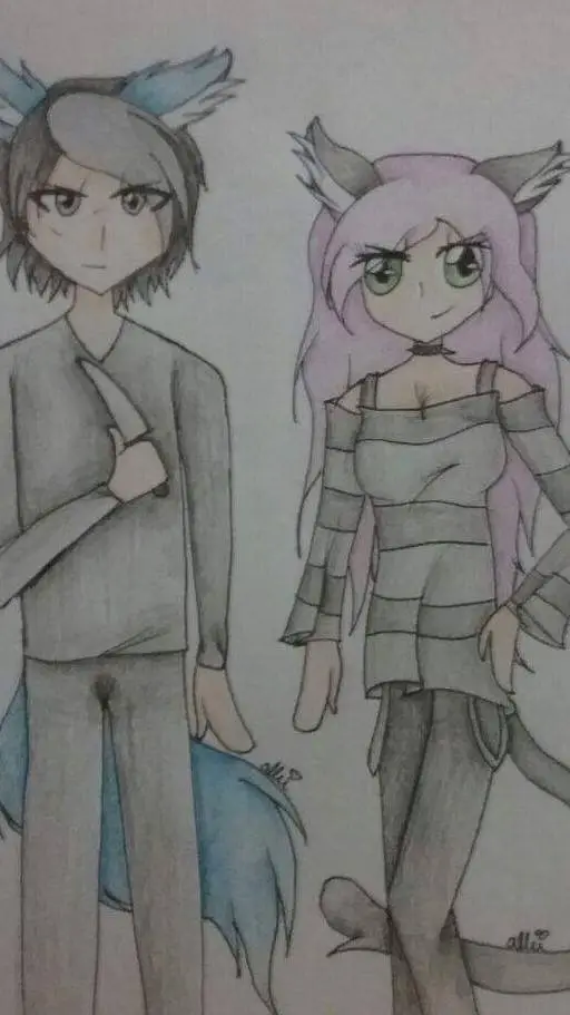 ai character: Ein x michi  background