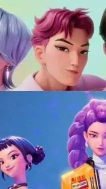 ai character: Kpop demon hunters background