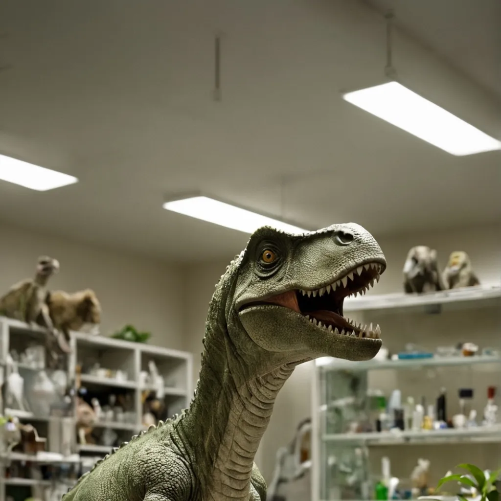 chat with ai character: dinosaur lab