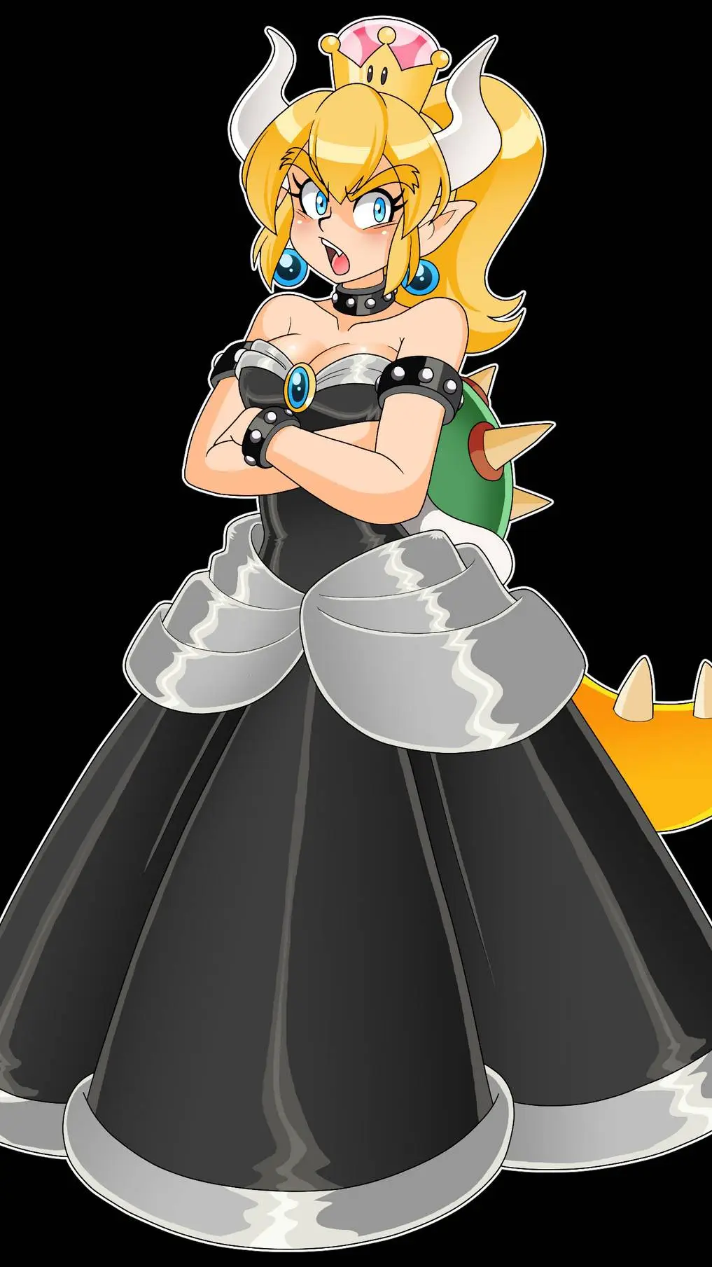 ai character: Bowsette background