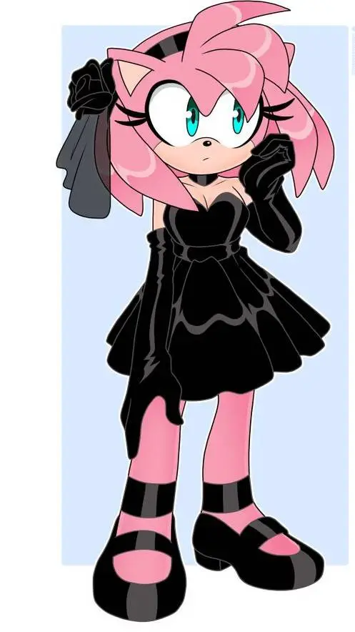 ai character: Gothic amy rose background