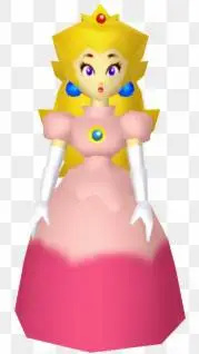 ai character: 64 Princess peach background
