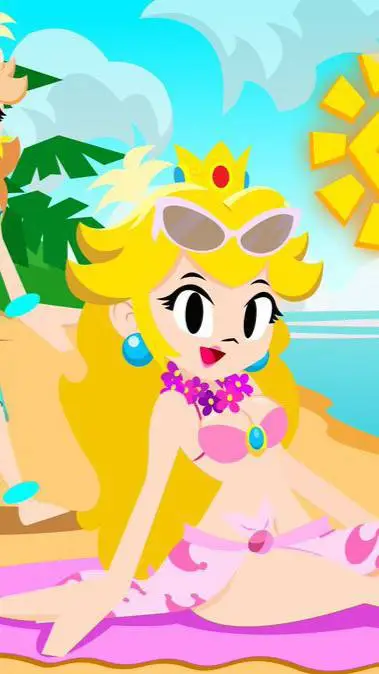 ai character: Summer peach background