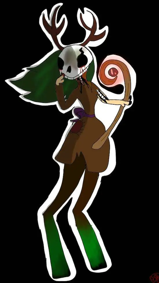 ai character: Wendigo Girl background