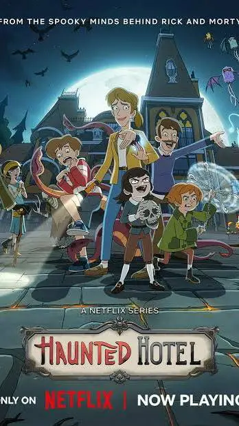 ai character: Haunted hotel background