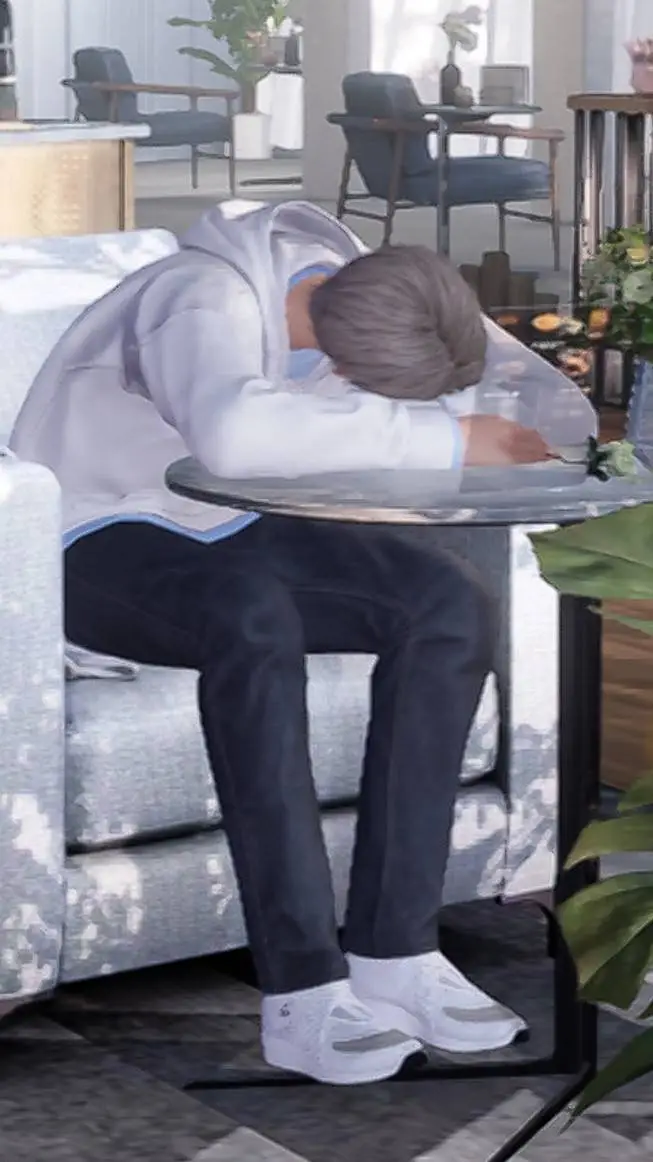 ai character: Xavier(sleepy)  background