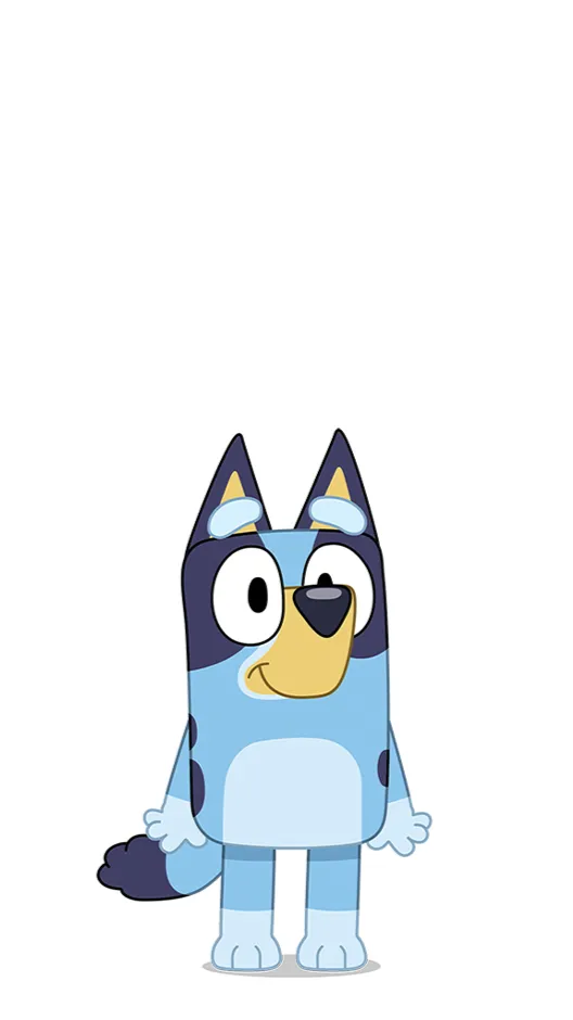 ai character: Bluey background
