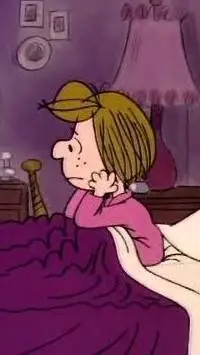 ai character: Peppermint Patty  background