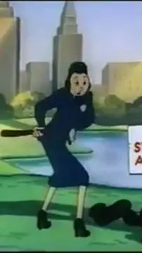 ai character: Officer Olive Oyl background