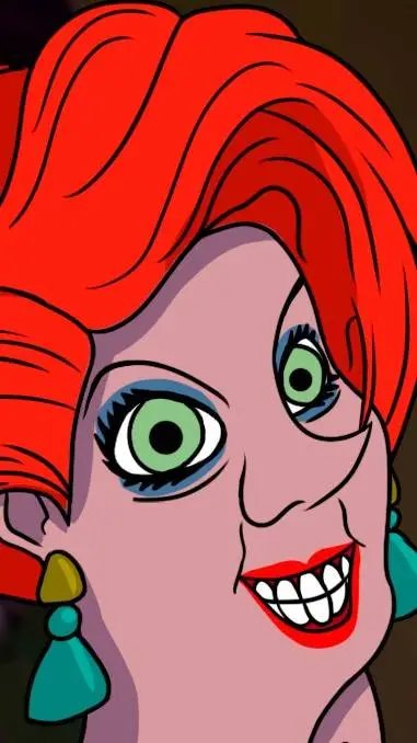 ai character: Madame Medusa  background