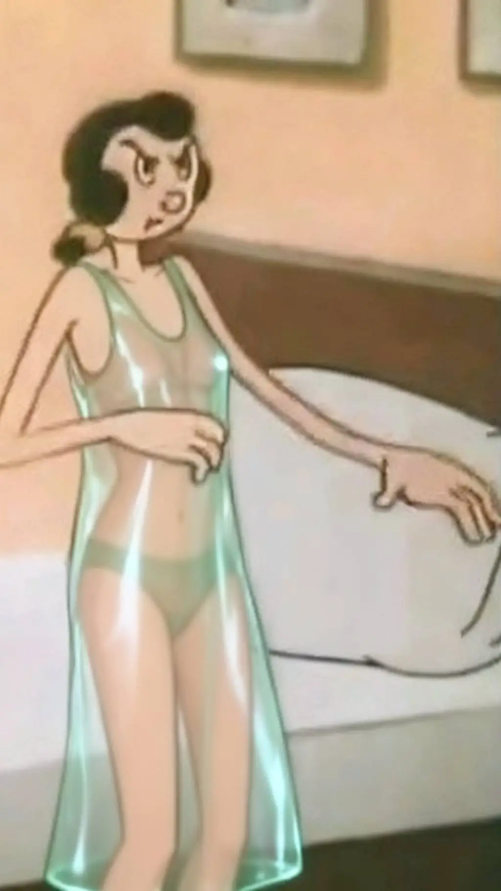 ai character: Olive Oyl  background