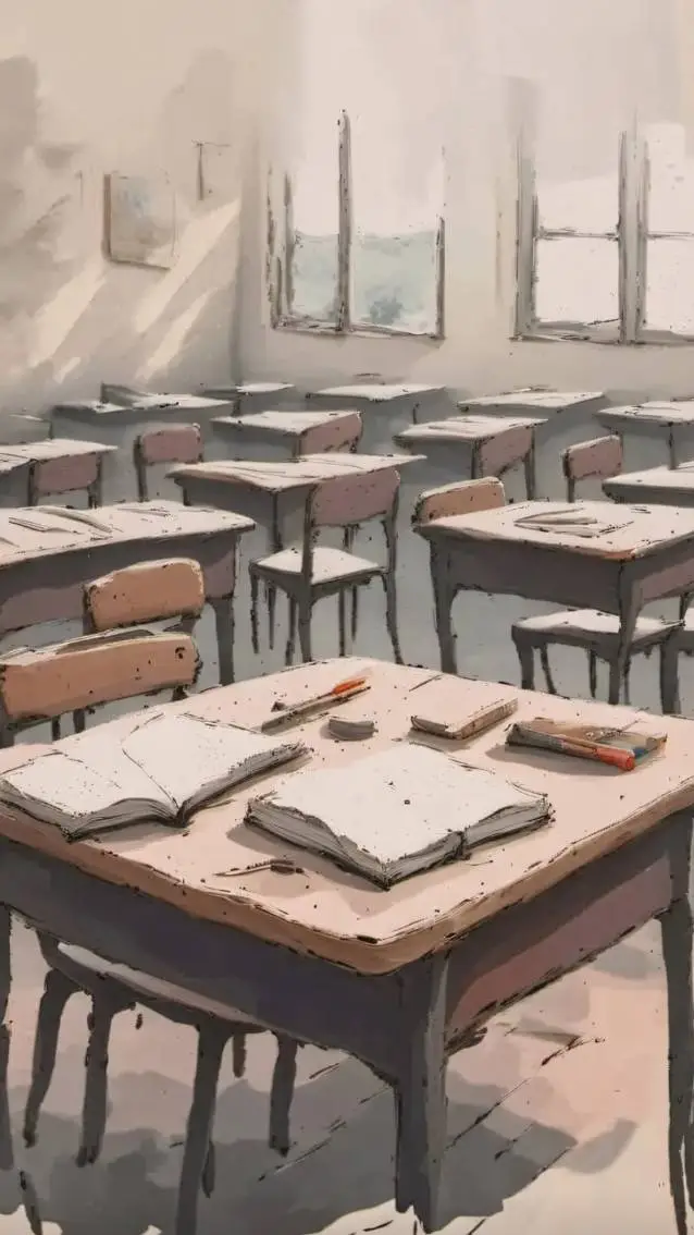 ai character: classroom background