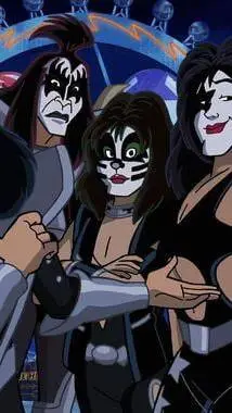 ai character: Scooby doo & kiss background