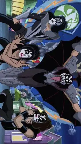 ai character: Scooby doo & kiss background