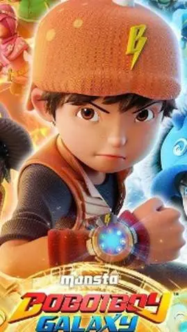 ai character: Boboiboy galaxy background