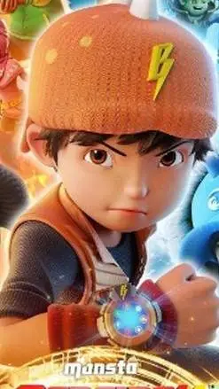 ai character: Boboiboy galaxy background