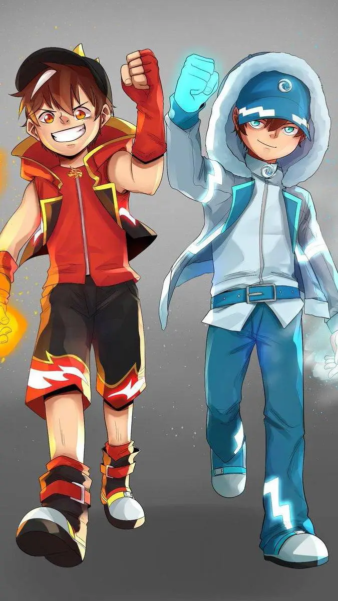 ai character: Blaze & ice background