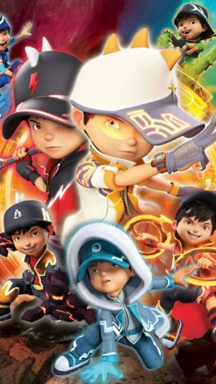 ai character: Boboiboy galaxy background