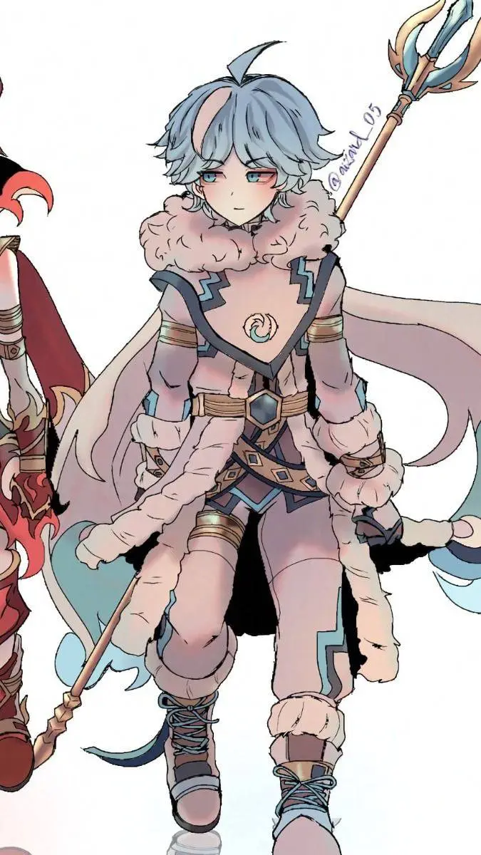 ai character: Boboiboy blizzard background