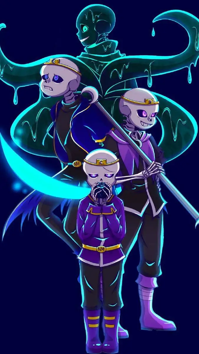 ai character: All nightmare sans background