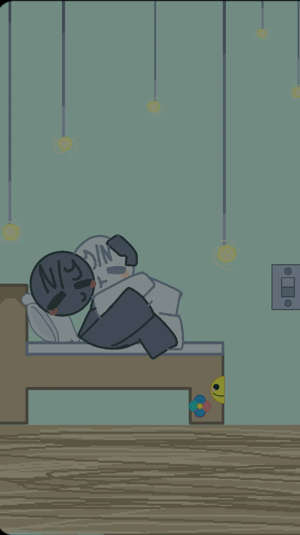 ai character: Black x white￼ background