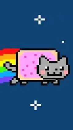 ai character: Nyan cat background