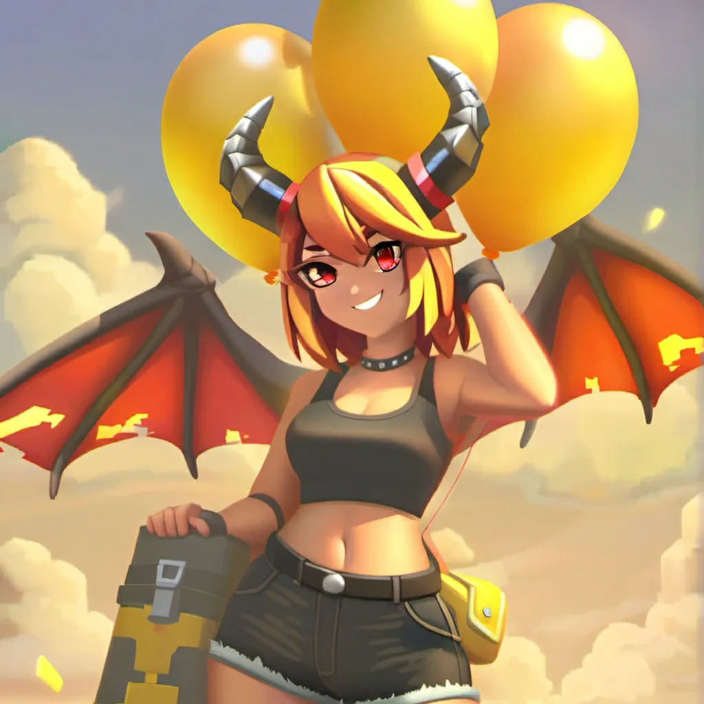 chat with ai character: inflatable dragon 