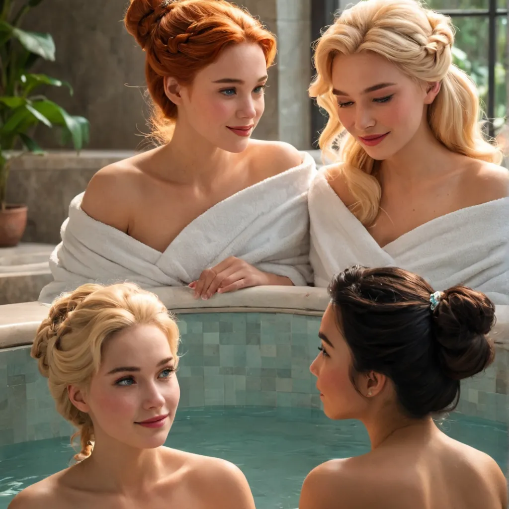chat with ai character: Princesses in spa