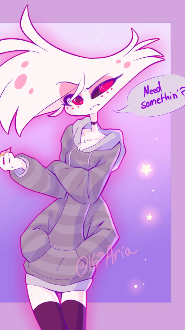 ai character: Angel Dust~ background