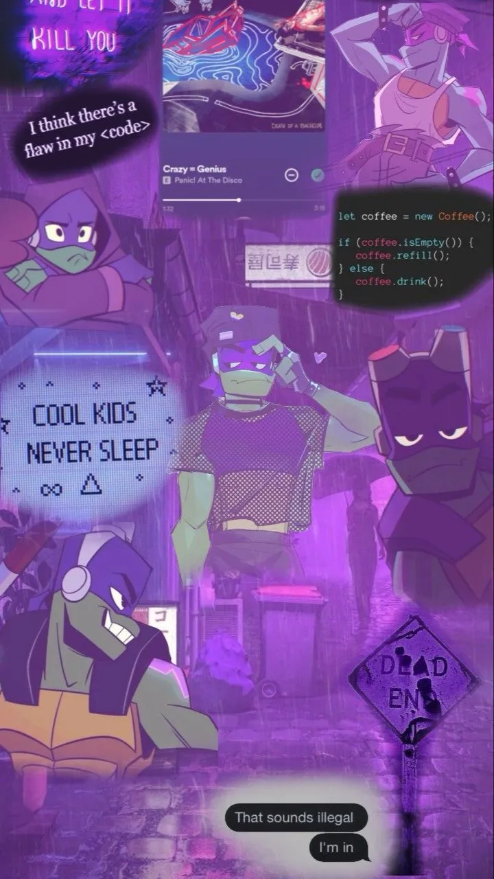 ai character: ROTTMNT Donnie background