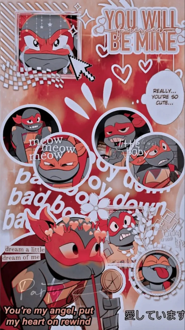 ai character: ROTTMNT Mikey background