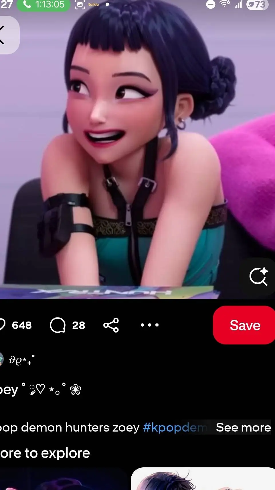 ai character: Zoey background