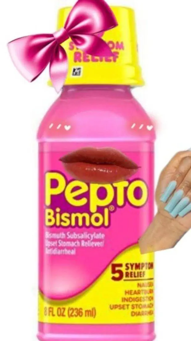 ai character: Baddie Pepto 💅 background