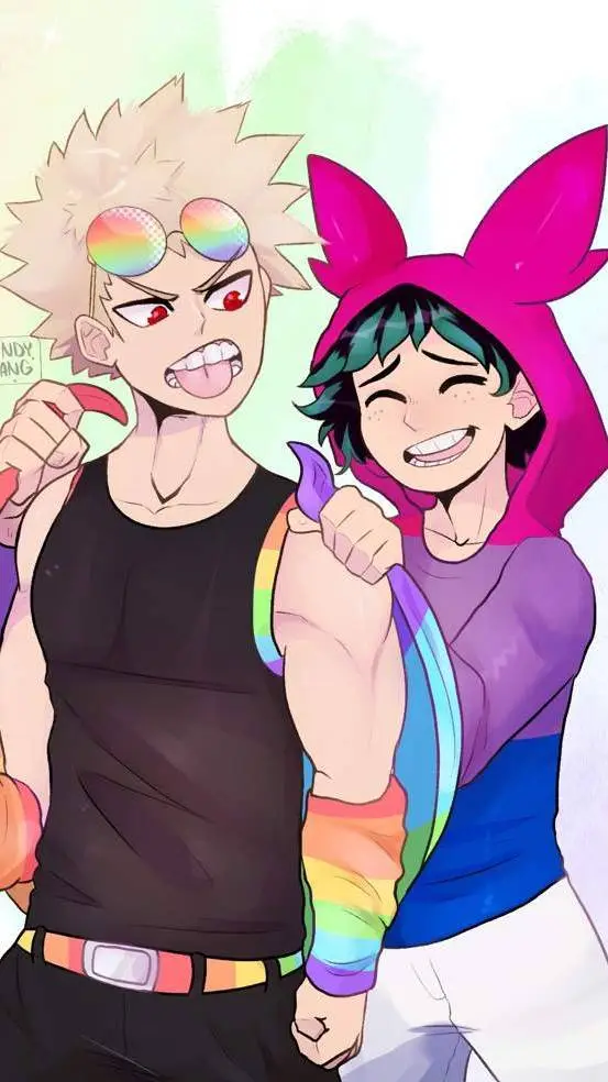 ai character: MHA~(Pride Month) background