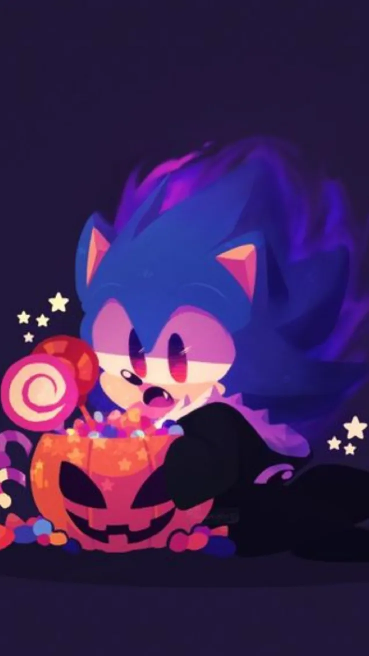 ai character: Sonic (Halloween) background