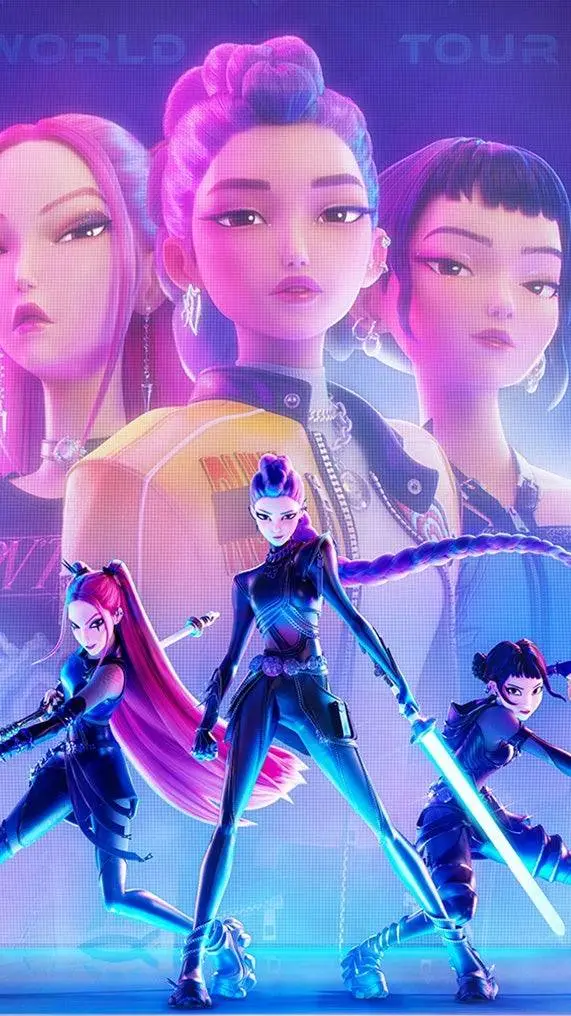 ai character: Kpop demon hunters background